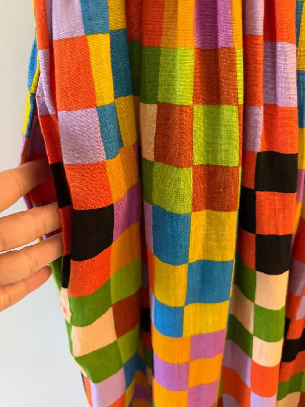 Nooworks Bright Multicolor Checkerboard Midi Dress - Picture 5 of 6